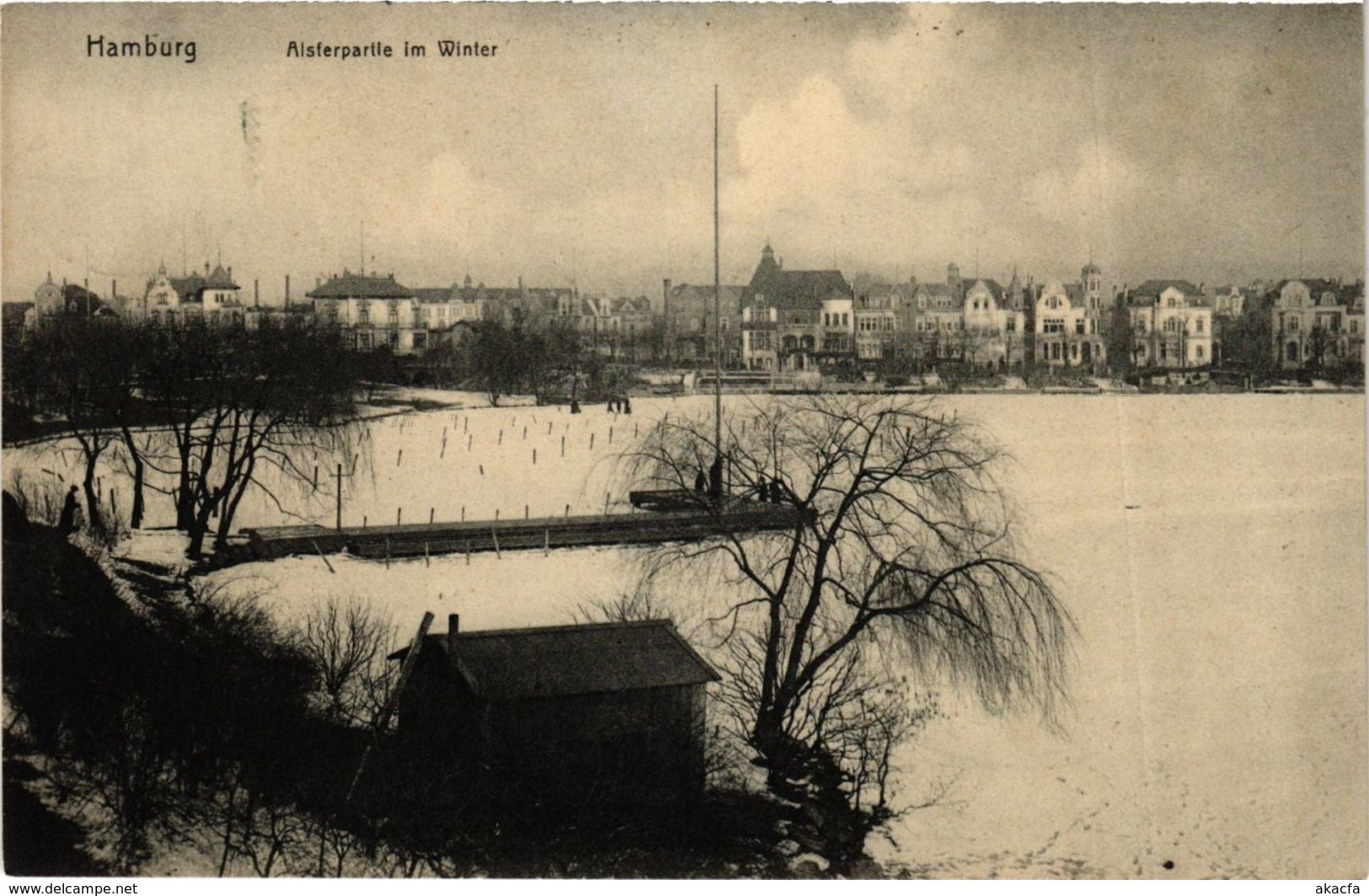 CPA AK Hamburg- Alsterpartie Im Winter GERMANY (902769) - Nord