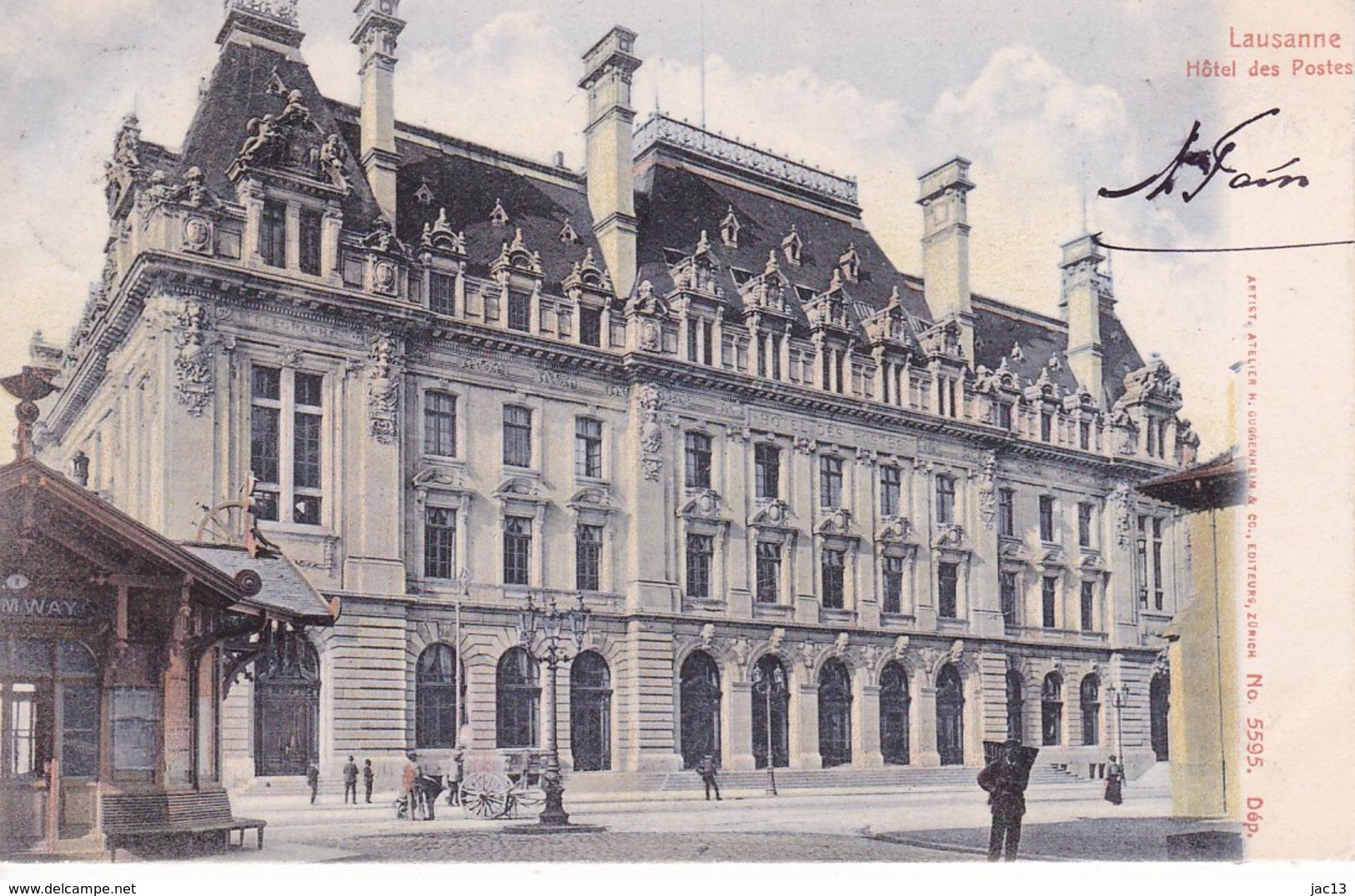 L100E_216 - Lausanne - Hôtel Des Postes - Carte Précurseur N° 5595 - Lausanne