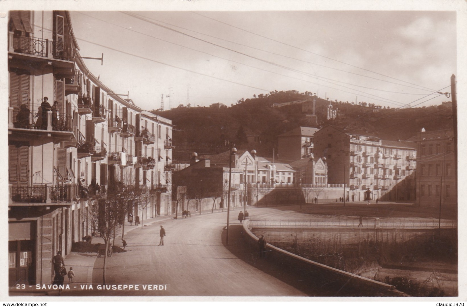 CARTOLINA - SAVONA - VIA GIUSEPPE VERDI - VIAGGIATA PER GENOVA - Savona