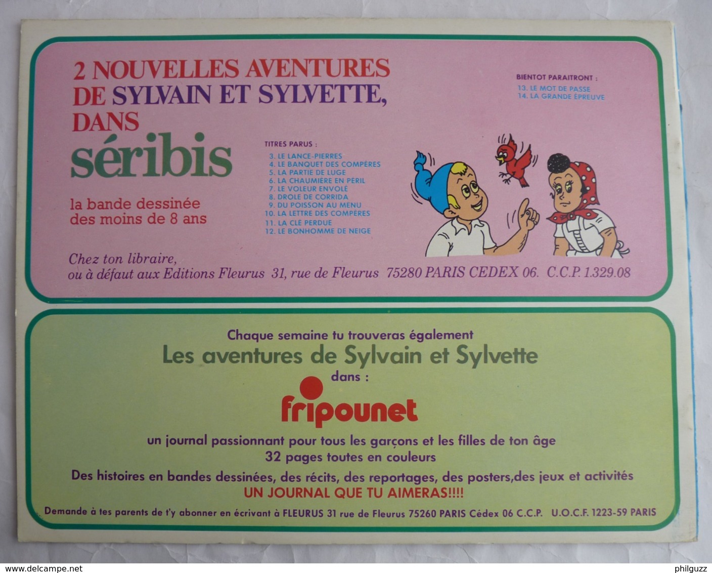 LES AVENTURES DE SYLVAIN SYLVETTE - ALBUMS  N°67 1974  Enfantina - Sylvain Et Sylvette