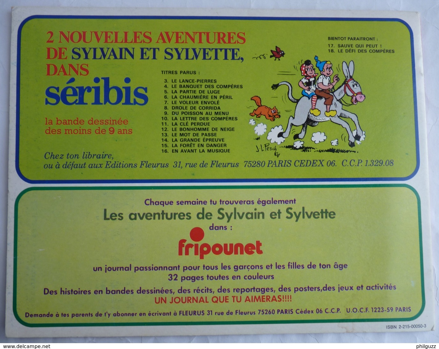 BD LES AVENTURES DE SYLVAIN SYLVETTE - ALBUMS  N° 73 1975  Enfantina - Sylvain Et Sylvette