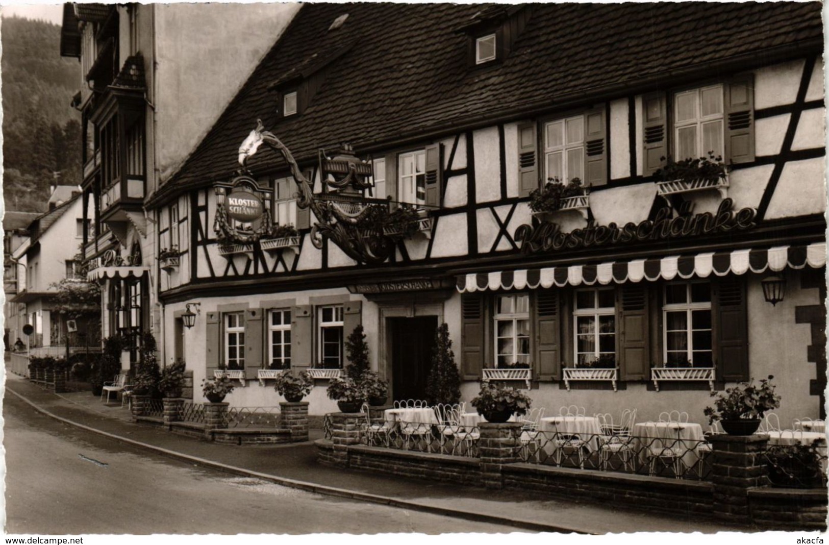 CPA AK Bad Herrenalb- Hotel Post M. Klosterschanke GERMANY (903079) - Bad Herrenalb