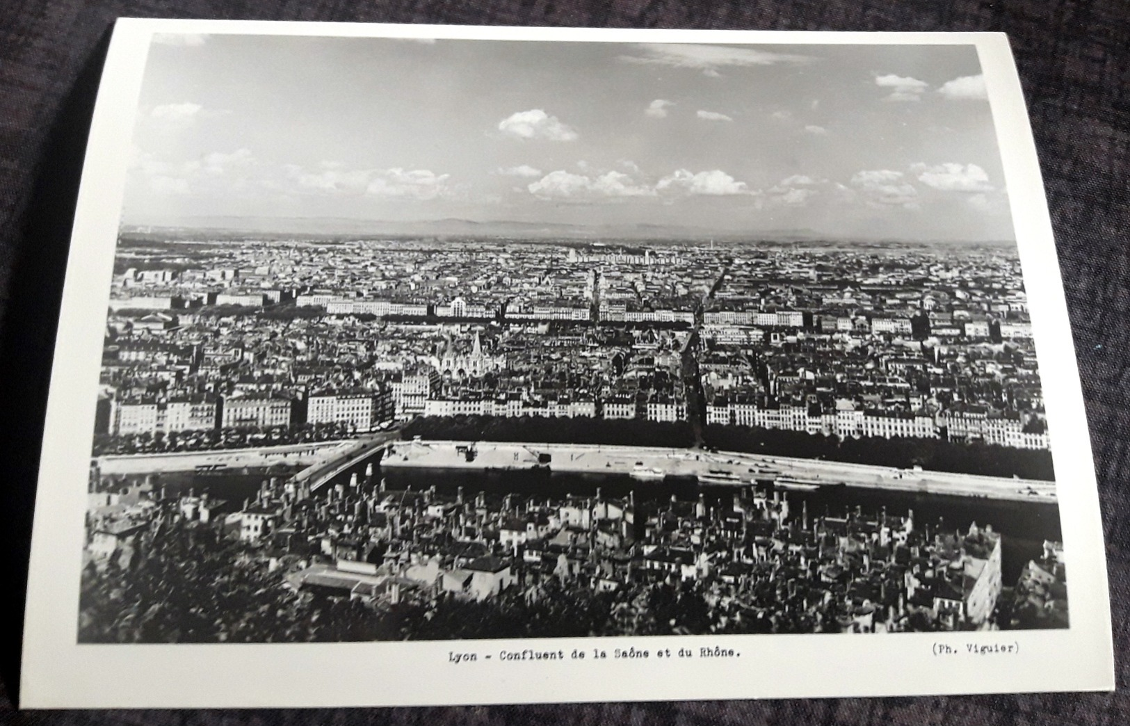 Old Press Photo "LYON - Confluent De La Saône Et Du Rhône" [19-2622] - Sonstige & Ohne Zuordnung