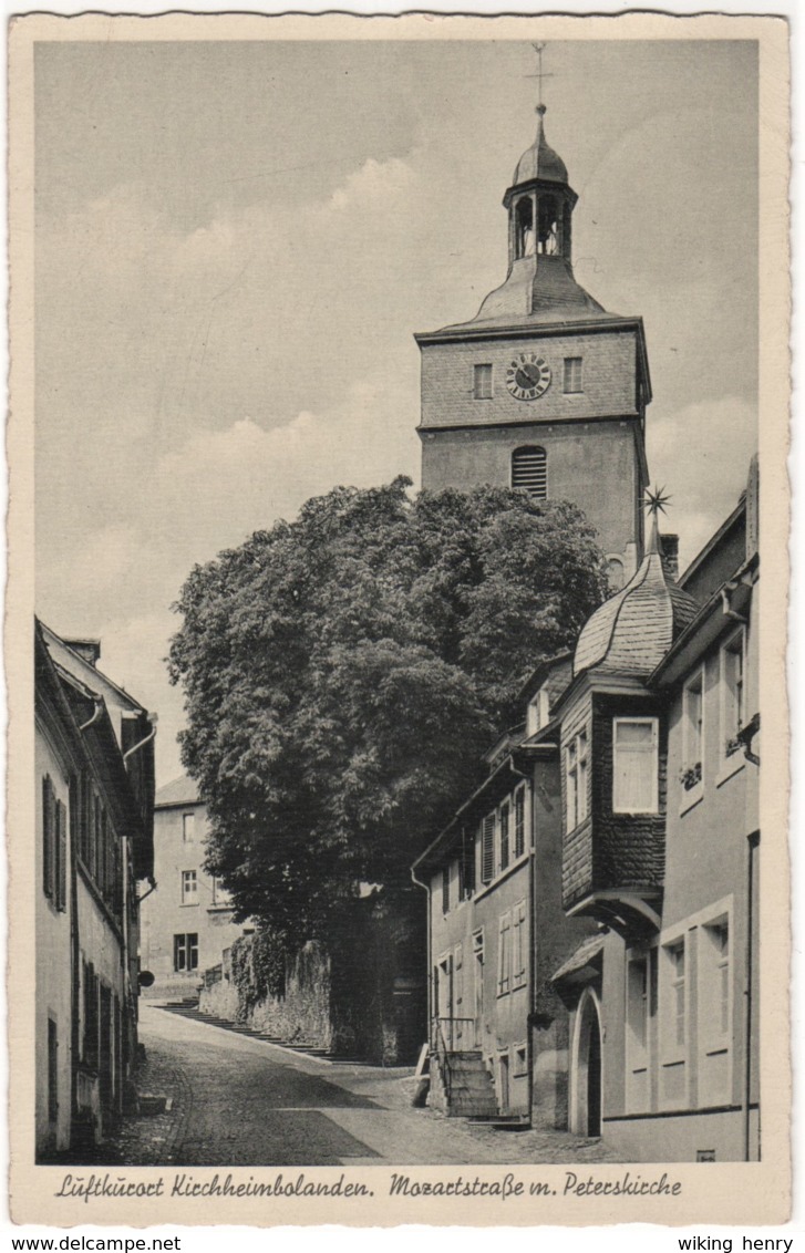 Kirchheimbolanden - S/w Mozartstraße Mit Peterskirche - Kirchheimbolanden