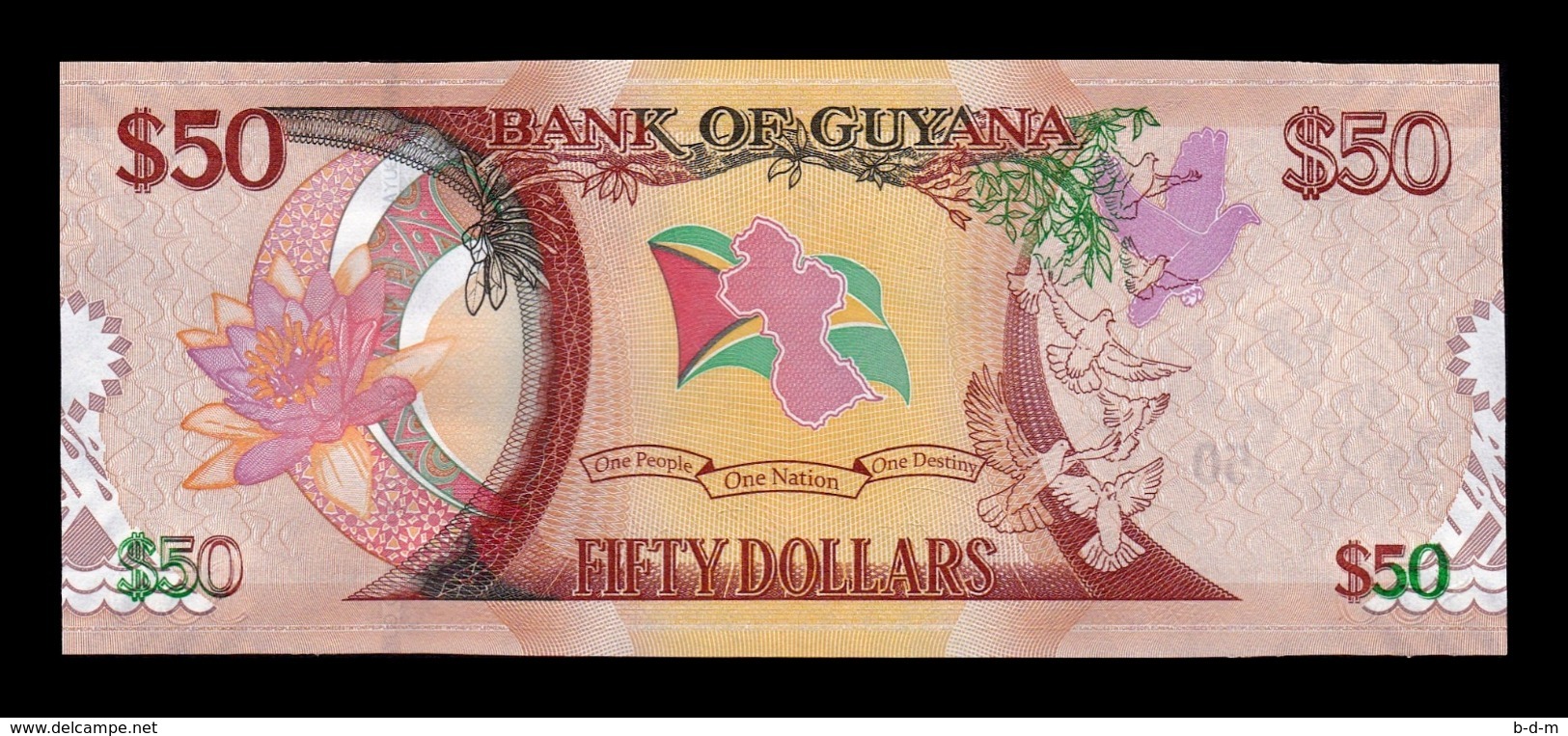 Guyana 50 Dollars 2016 Commemorative Pick 41 Serie AA SC UNC - Guyana