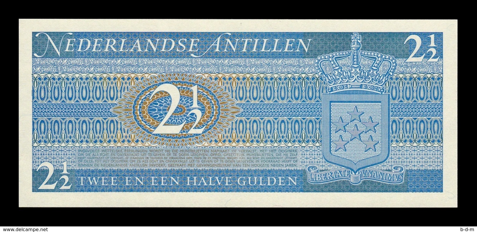 Antillas Holandesas Netherlands Antilles 2 1/2 Gulden Douglas DC-9-15 1970 Pick 21 SC UNC - Nederlandse Antillen (...-1986)