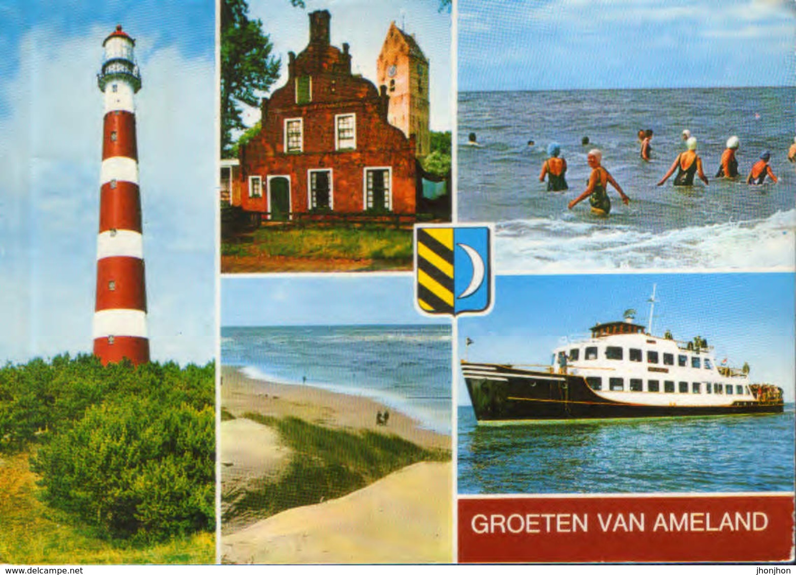 Nederland - Postcard Used 1981 - Ameland - Images From The City  - 2/scans - Ameland