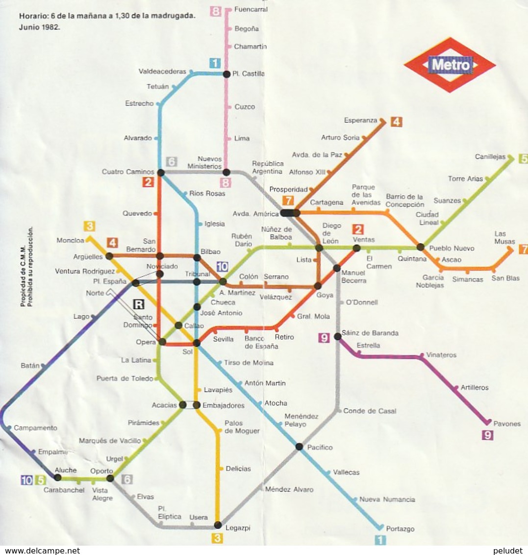 GUIA DEL METRO CARTE GUIDE PLAN  - PLANO RED METRO MADRI - 1982 - Otros & Sin Clasificación