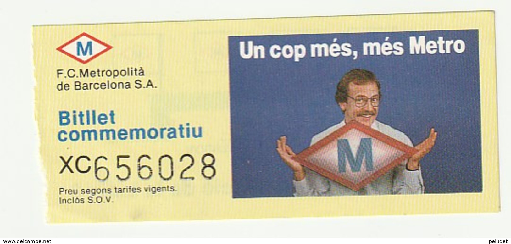 TICKET - METRO BARCELONA - AÑO ? - Europa