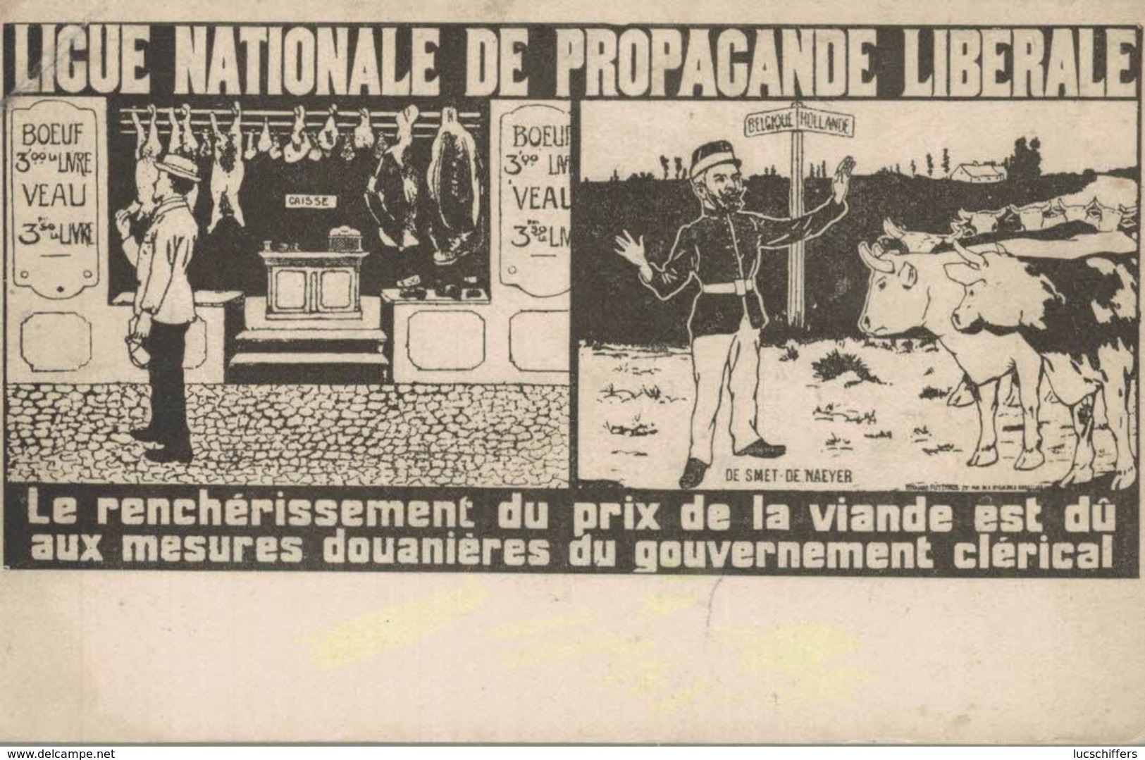 Illustration - Ligue Nationale De Propagande Libérale - 2 Scans - Partis Politiques & élections