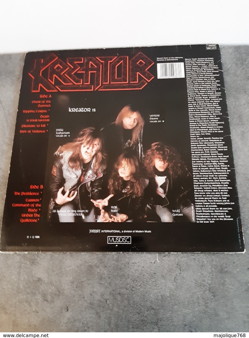 Kreator - Pleasure To Kill -  Accord ‎– 130056, Noise International ‎– N 0037 - 1986 - - Rock