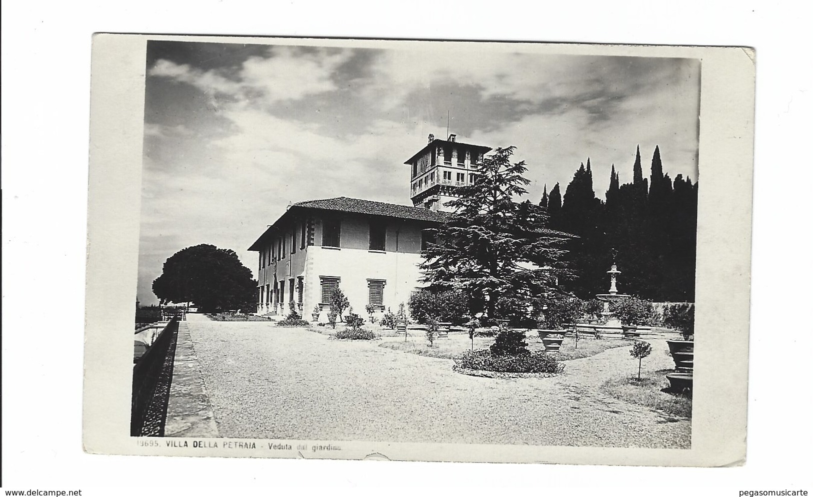 978 - VILLA DELLA PETRAIA VEDUTA DEL GIARDINO - FIRENZE - CARTOLINA DA FOTO 1930 CIRCA - Firenze