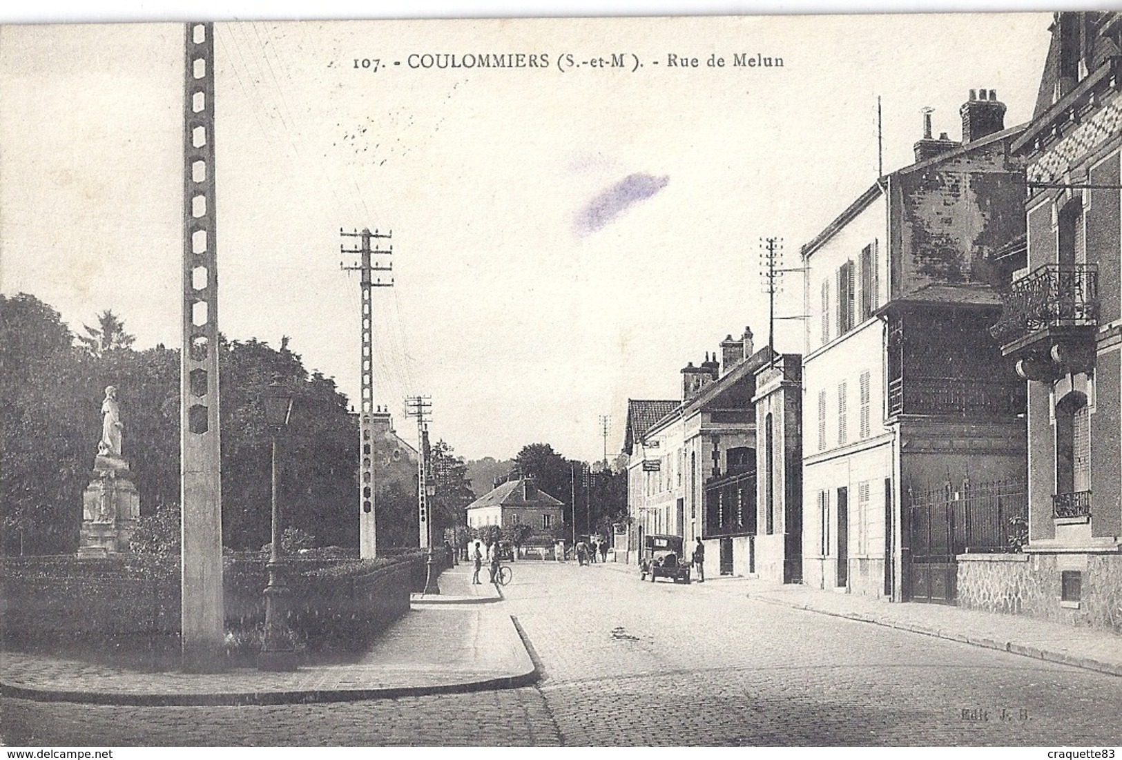 107 -COULOMMIERS   RUE DE MELUN  CARTE ANIMEE - Coulommiers