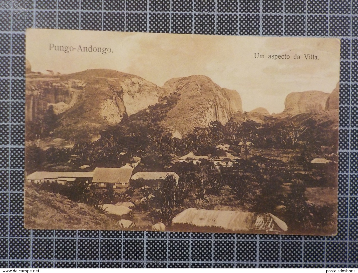 H215) Angola Africa Portuguesa Pungo-Andongo Um Aspeto Da Vila Ed. Ferreira Ribeiro & Osório /defeito - Angola
