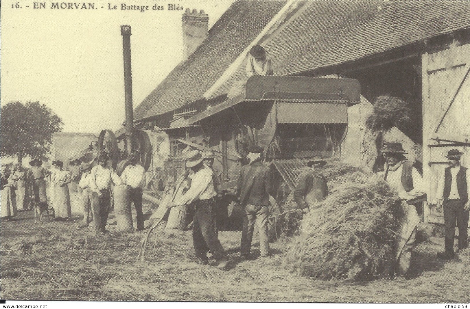 BOURGOGNE - EN MORVAN - Le Battage Des Blés - Reproduction - Bourgogne