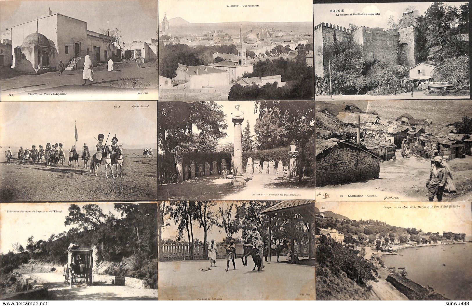 Tunisie - Algérie - Beau Lot 58 Cartes (animée, Mosquée, Bougie Alger Tunis Constantine.... Voir Scans) - Non Classés