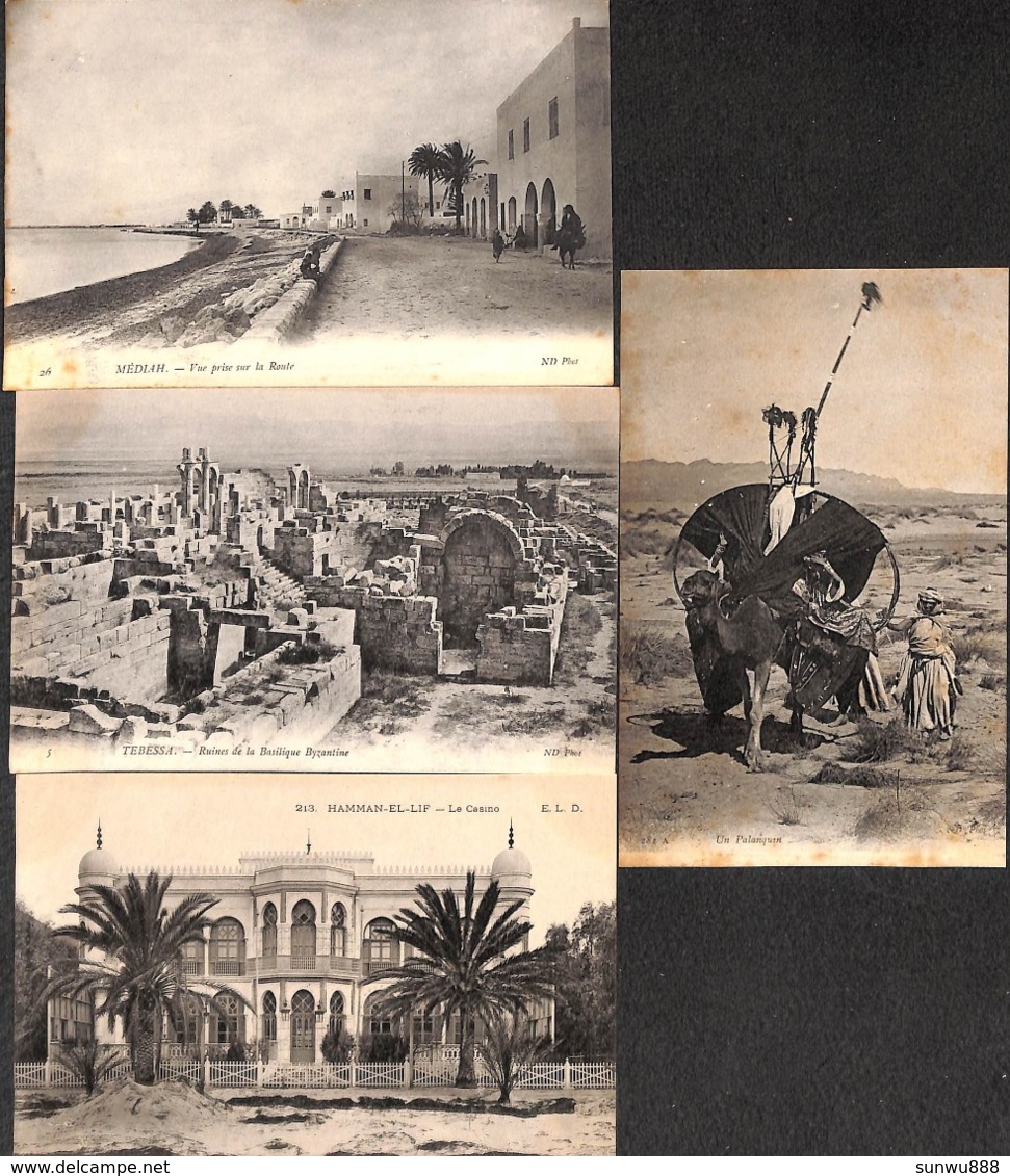 Tunisie - Algérie - Beau lot 58 cartes (animée, Mosquée, Bougie Alger Tunis Constantine.... voir scans)