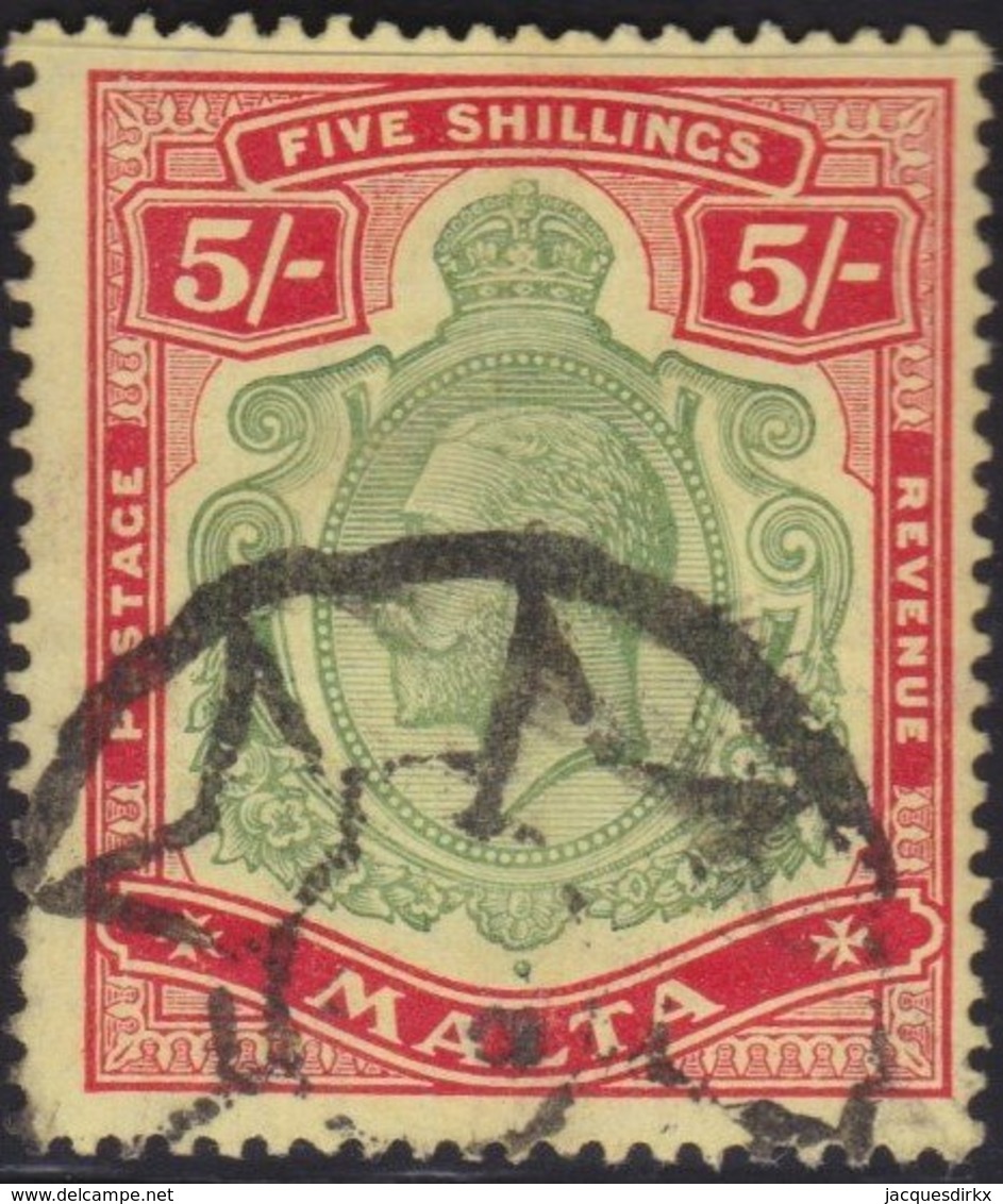 Malta    .  SG  .  O   .   SG  .      88   (2 Scans)     .     O   .    Gebruikt  .   /   .  Cancelled - Malta (...-1964)