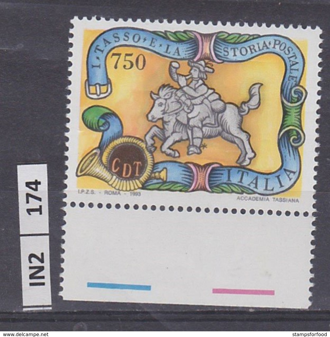 ITALIA   1993	Storia Postale, Corriere A Cavallo, Nuovo - 1991-00: Mint/hinged