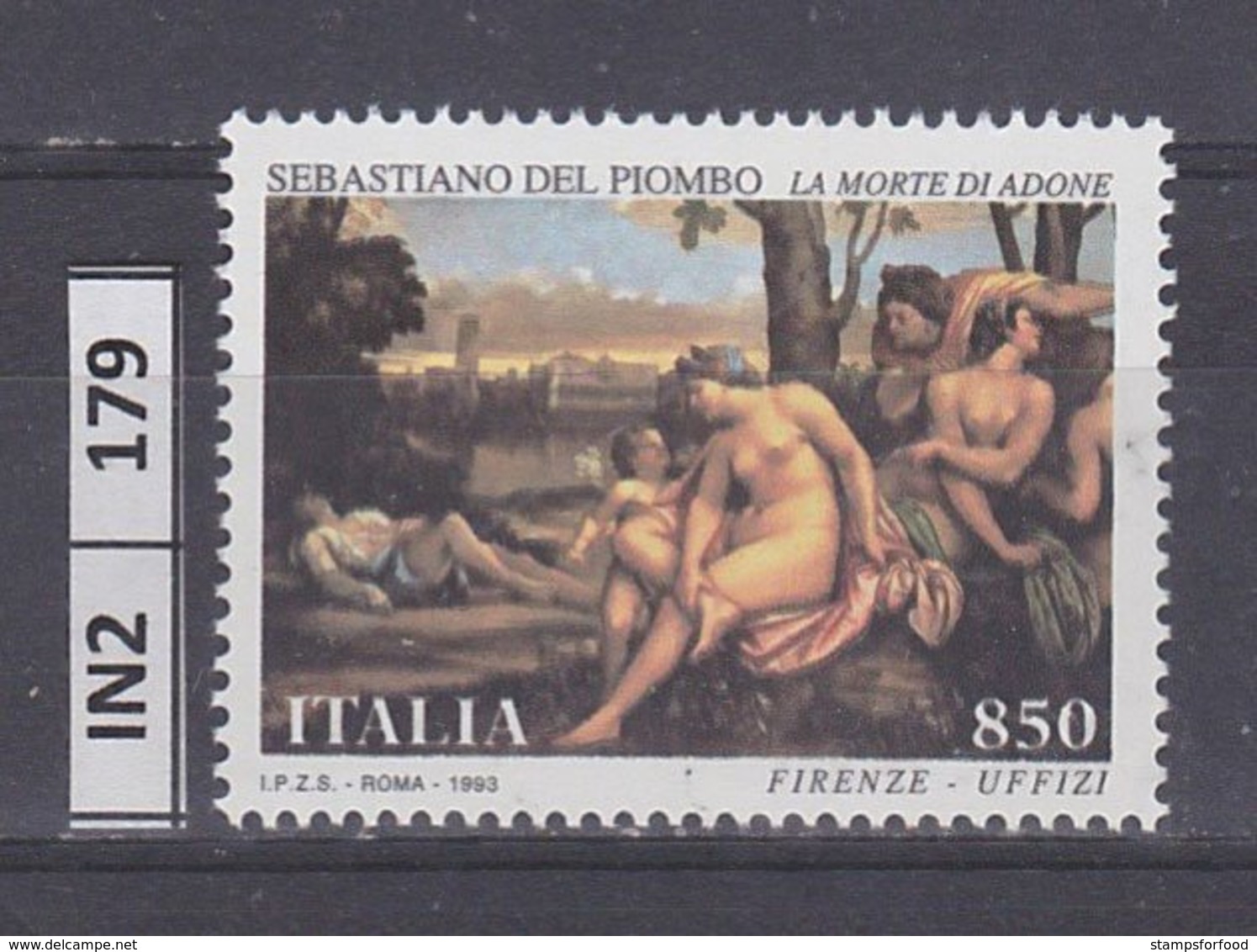 ITALIA   1993	Galleria Uffizi, Morte Di Adone, Nuovo - 1991-00: Ungebraucht