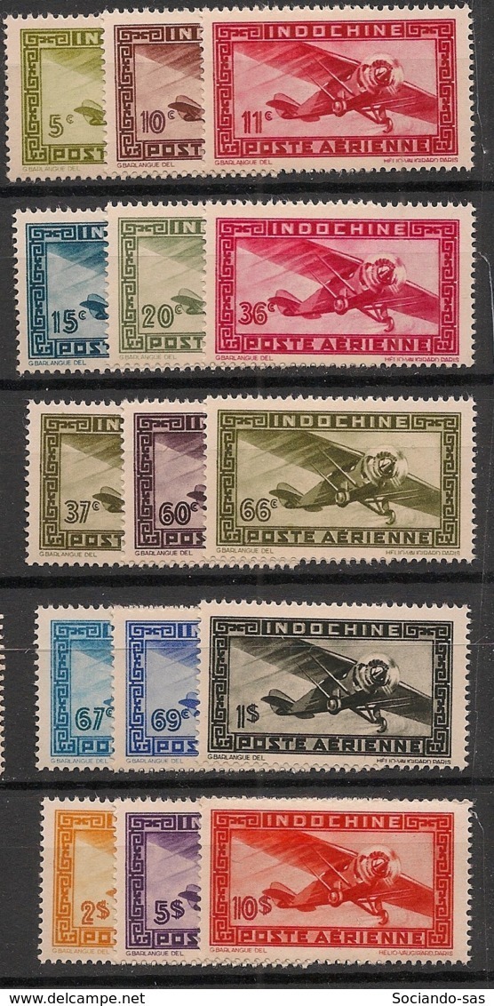 Indochine - 1942-44 - Poste Aérienne N°Yv. 24 à 38 - Série Complète - Neuf Luxe ** / MNH / Postfrisch - Luchtpost