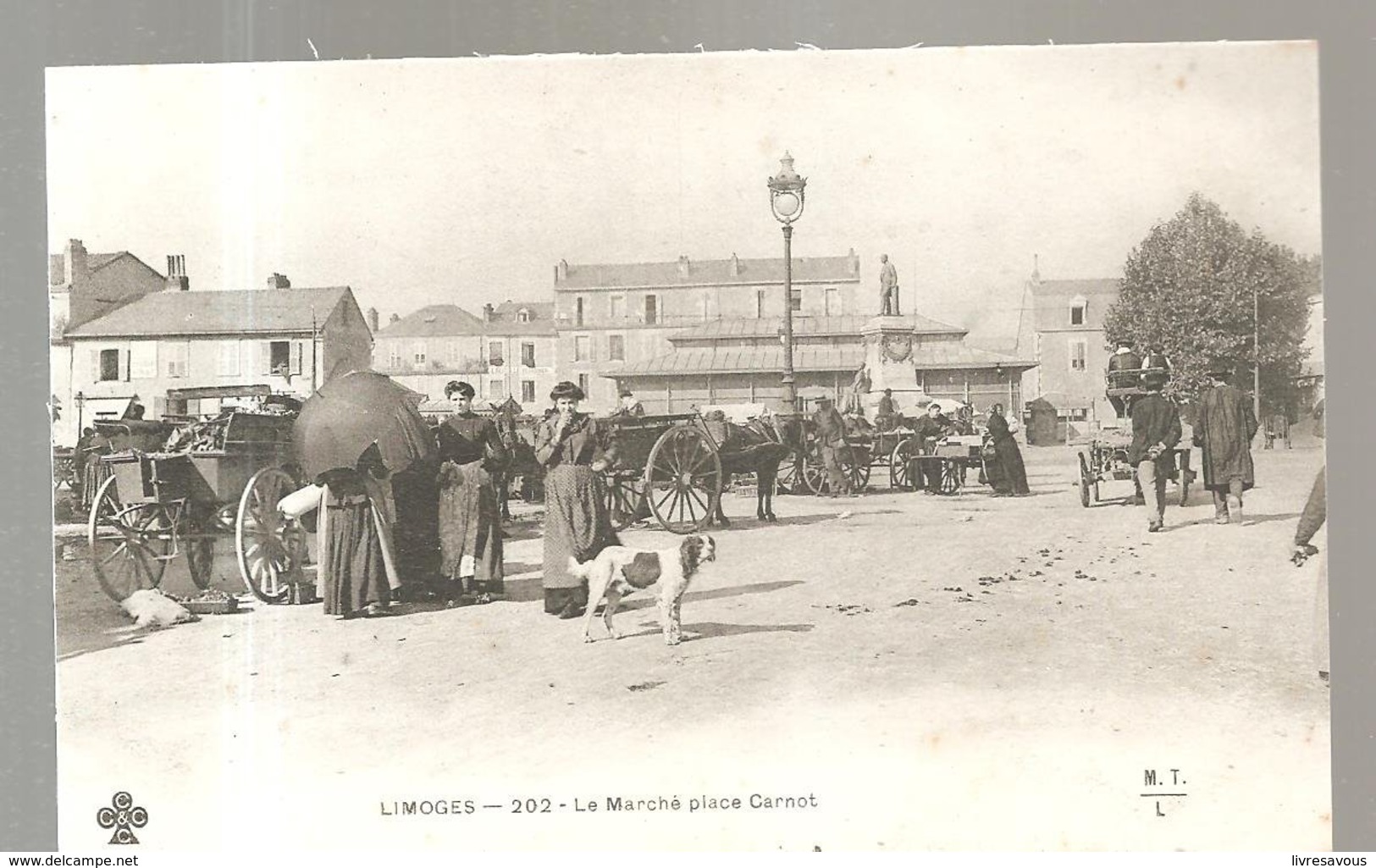 CPA Limoges (87) Le Marché Place Carnot - Limoges