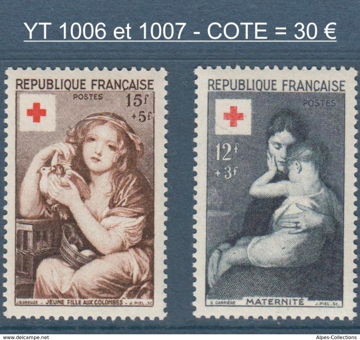 056- Timbres YT 1006 Et 1007 - Croix Rouge - 1954 - Nuevos