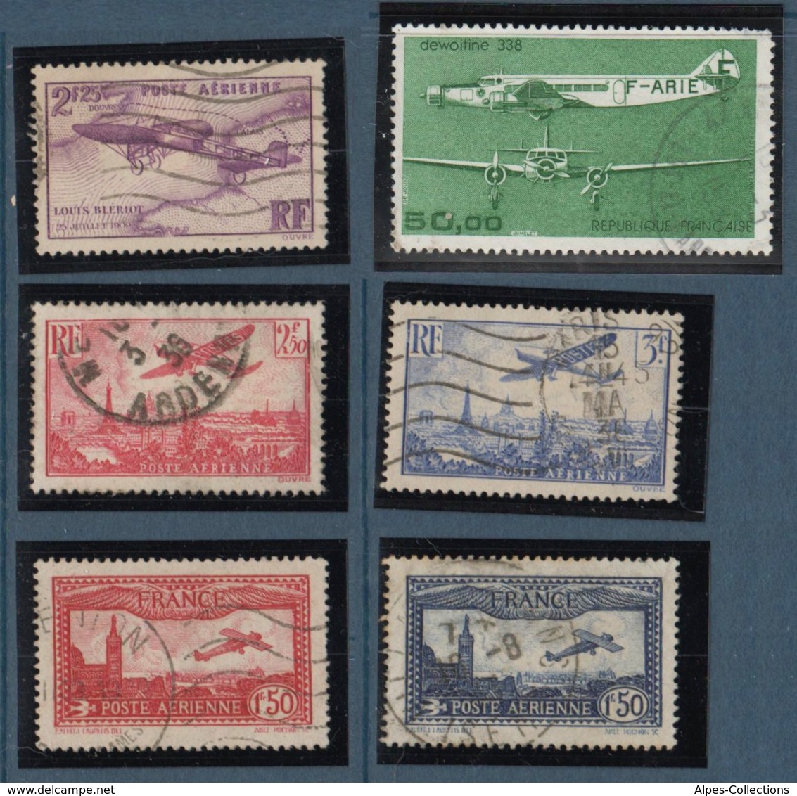 059- Timbres Poste Aérienne N°5-6-7-10-12-60 - 1927-1959 Oblitérés