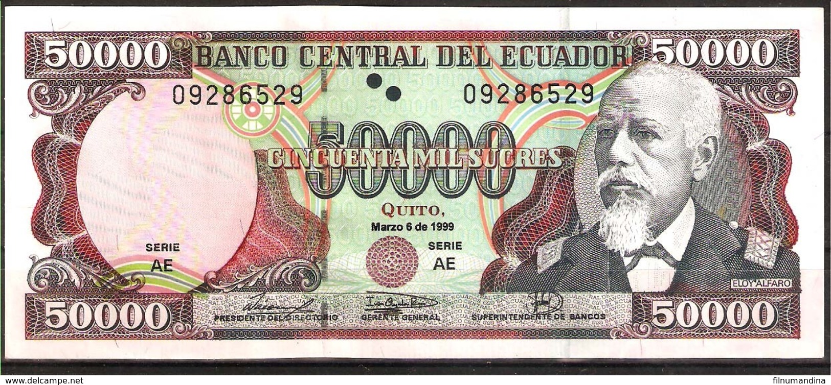 ECUADOR 50000 SUCRES AÑO 1999 UNC - Equateur