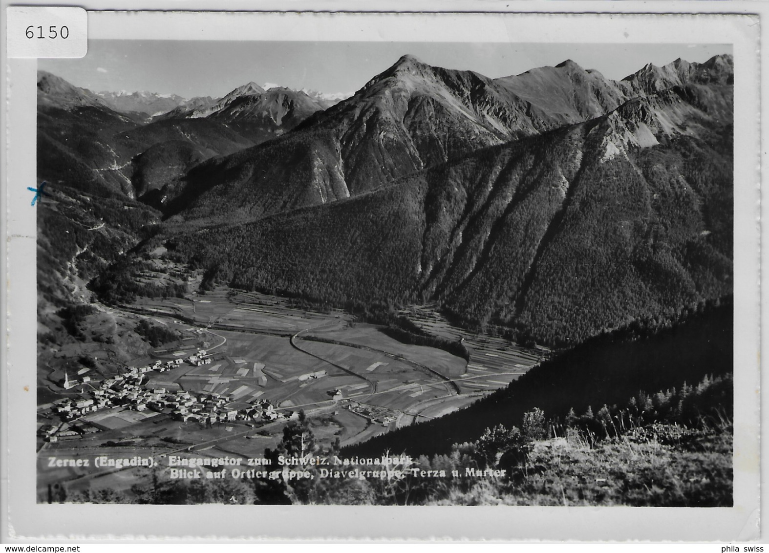 Zernez - Eingangstor Zum Schweiz. Nationalpark, Blick Auf Ortlergruppe, Diavelgruppe, Terza U. Murter - Zernez