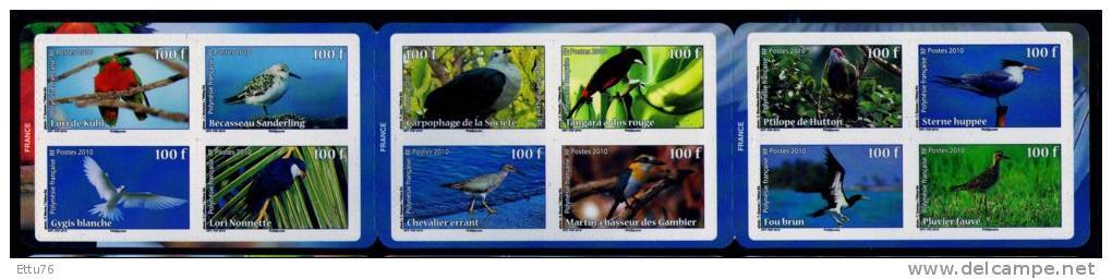 FRENCH POLYNESIA  2010  BIRDS  BOOKLET  12V  S/A   MNH - Altri & Non Classificati