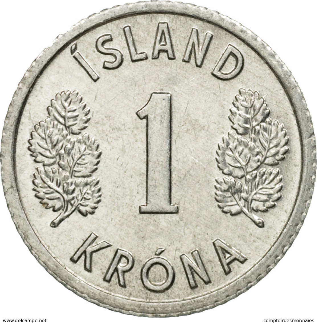 Monnaie, Iceland, Krona, 1977, TTB+, Aluminium, KM:23 - Island