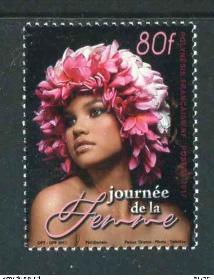 TIMBRE** De 2017 Gommé De POLYNESIE "80f - JOURNEE DE LA FEMME" - Ungebraucht