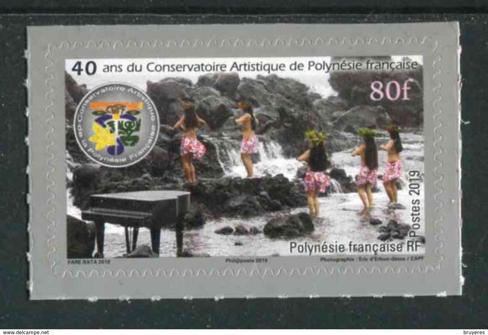 TIMBRE** De 2019 De POLYNESIE Fr Autoadhésif "80f - 40 Ans Du Conservatoire Artistique De Polynésie" - Unused Stamps