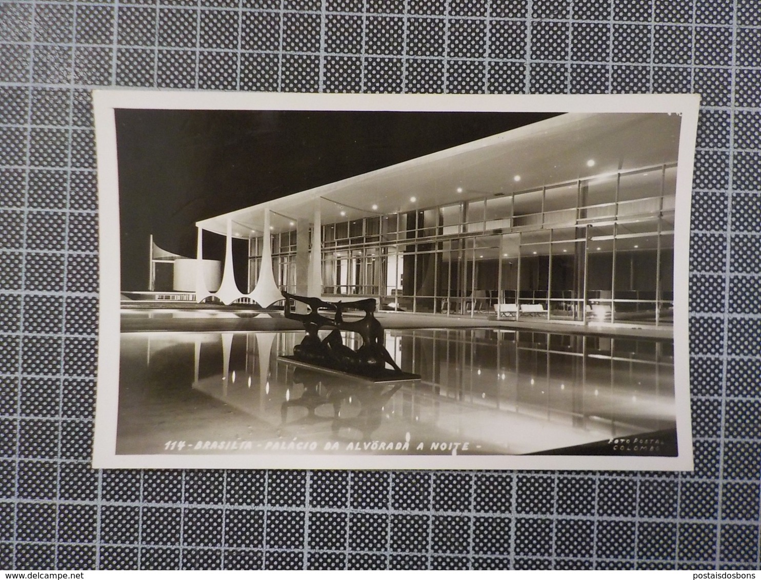 H121) Brazil Brésil Brasilia Palácio Da Alvorada à Noite Foto Postal Colombo - Brasilia