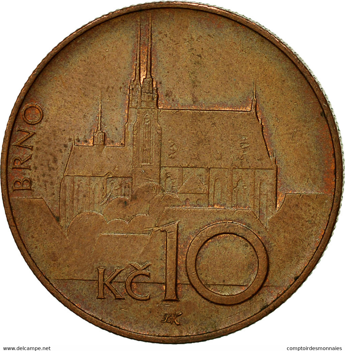 Monnaie, République Tchèque, 10 Korun, 1996, TTB, Copper Plated Steel, KM:4 - Tchéquie