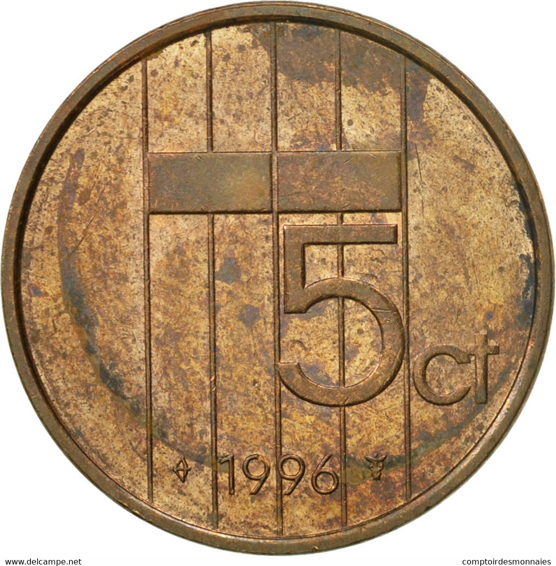 Monnaie, Pays-Bas, Beatrix, 5 Cents, 1996, TB, Bronze, KM:202 - 1980-2001 : Beatrix