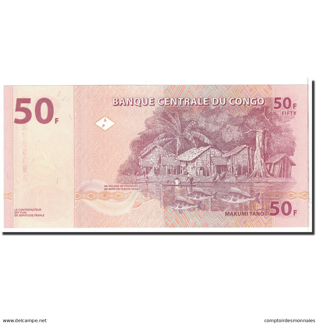 Billet, Congo Democratic Republic, 50 Francs, 2007, 2007-07-31, KM:97a, NEUF - Repubblica Democratica Del Congo & Zaire