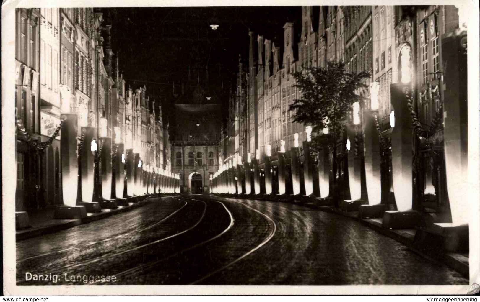 ! 1939 Alte Fotokarte Aus Danzig, Langgasse, Photo, Gdansk, Fahnen, 3. Reich, Photo - Poland