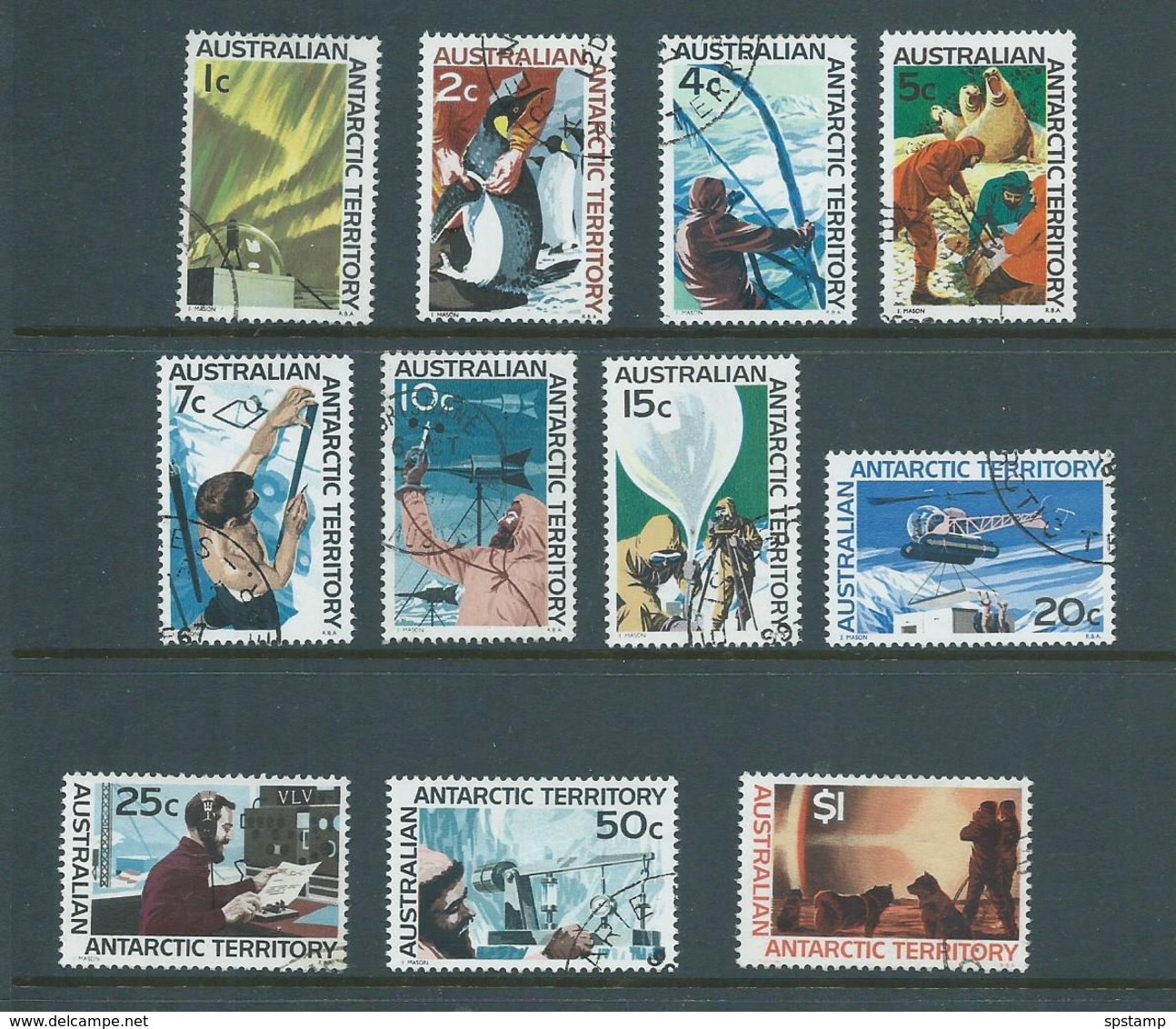 Australian Antarctic Territory 1966 Definitive Scenes Set 11 FU , Many With Base Cds - Used Stamps