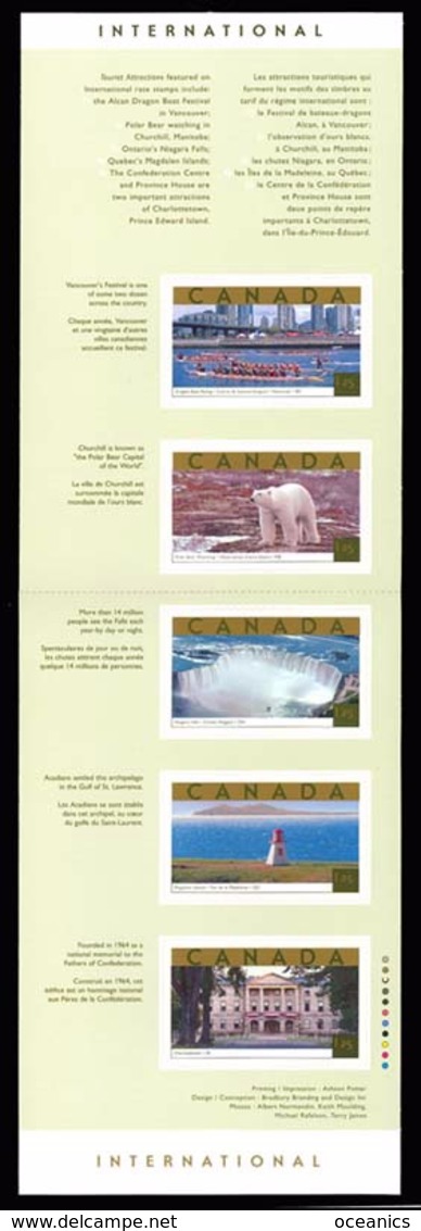 Canada (Scott No.1990 - Attractions Touristique / Tourist Attractions) [**] Carnet Autocollant / Self Adhesive Stamps - Neufs