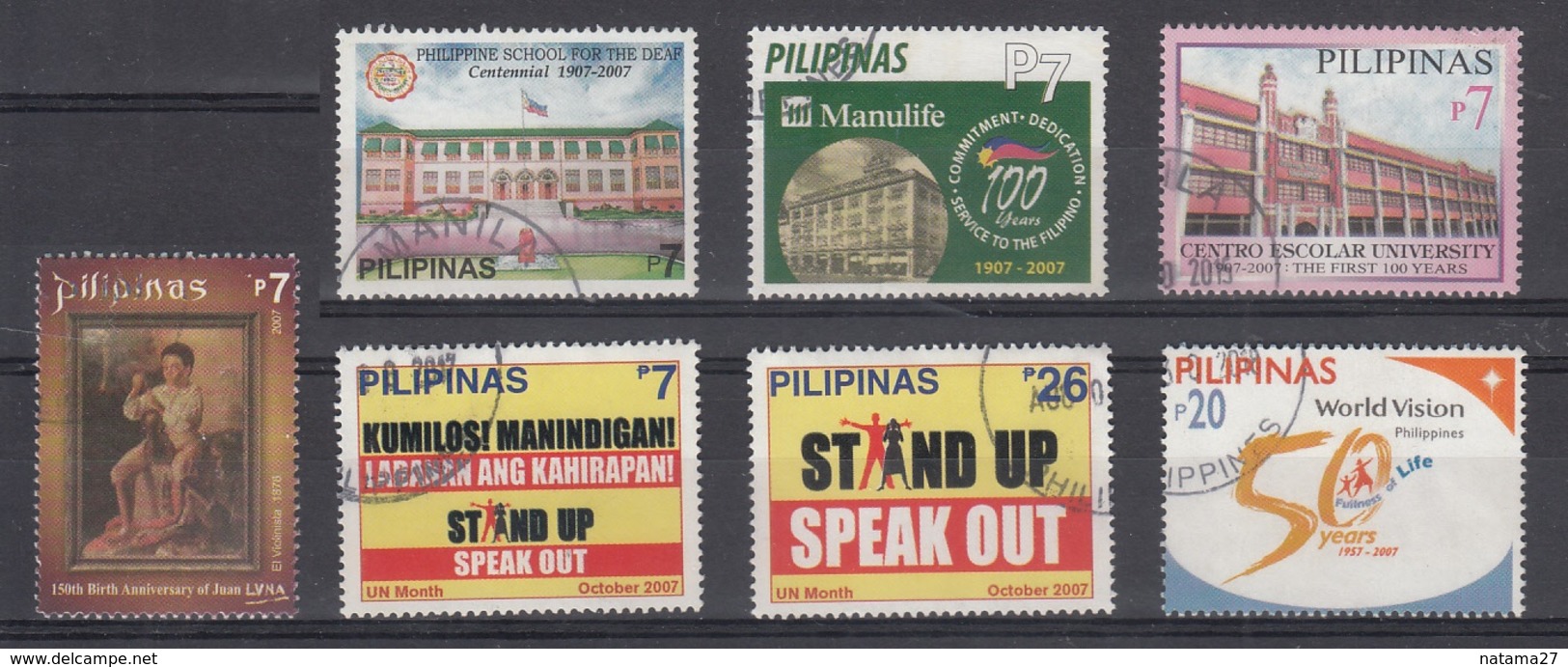 Filippine Philippines Philippinen Pilipinas 2007 Philippine 7 Stamps, Incomplete Sets - USED (see Photo) - Filippine