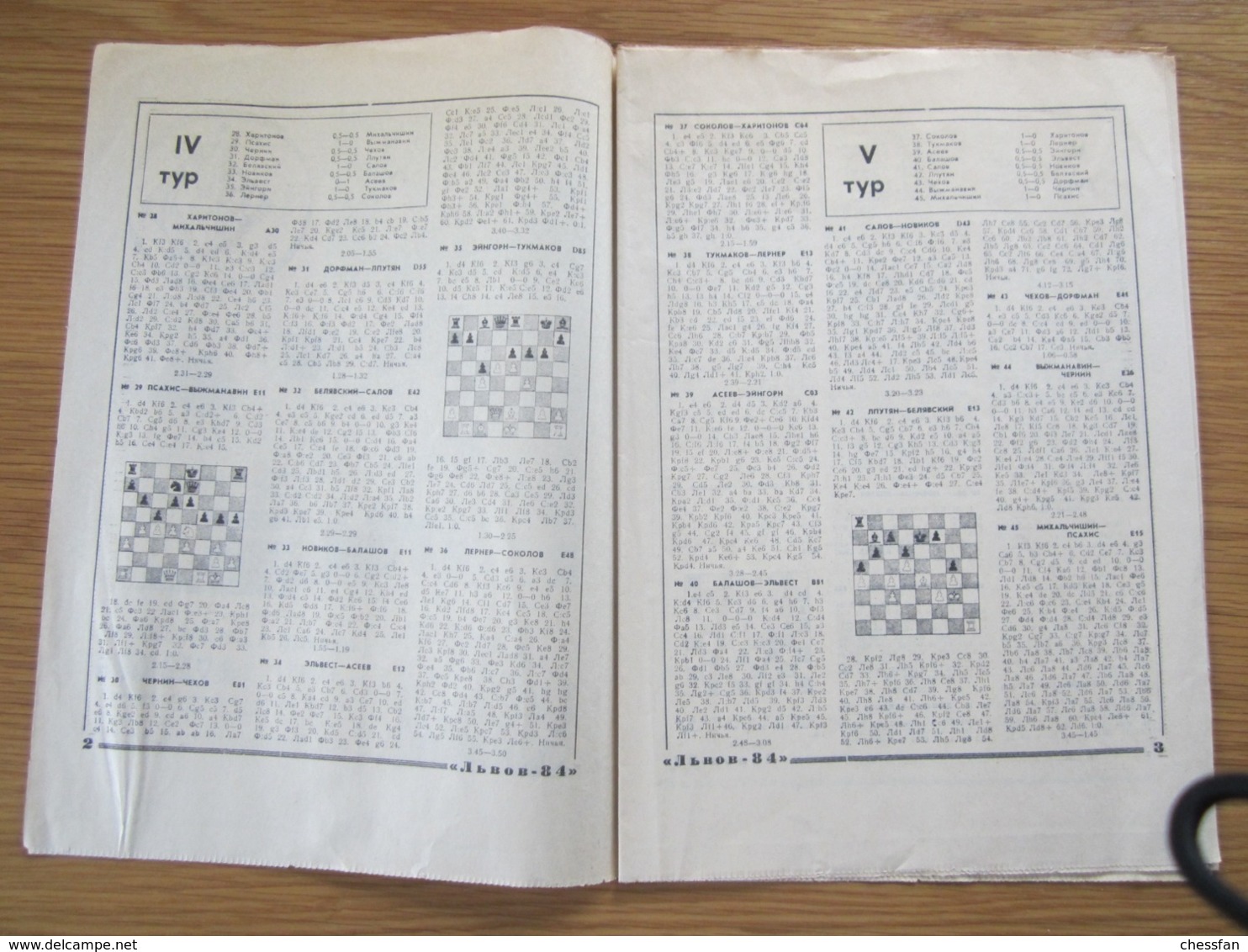 Schach Chess Ajedrez échecs - Russische Schachzeitung / Lvov 1984 - Slawische Sprachen