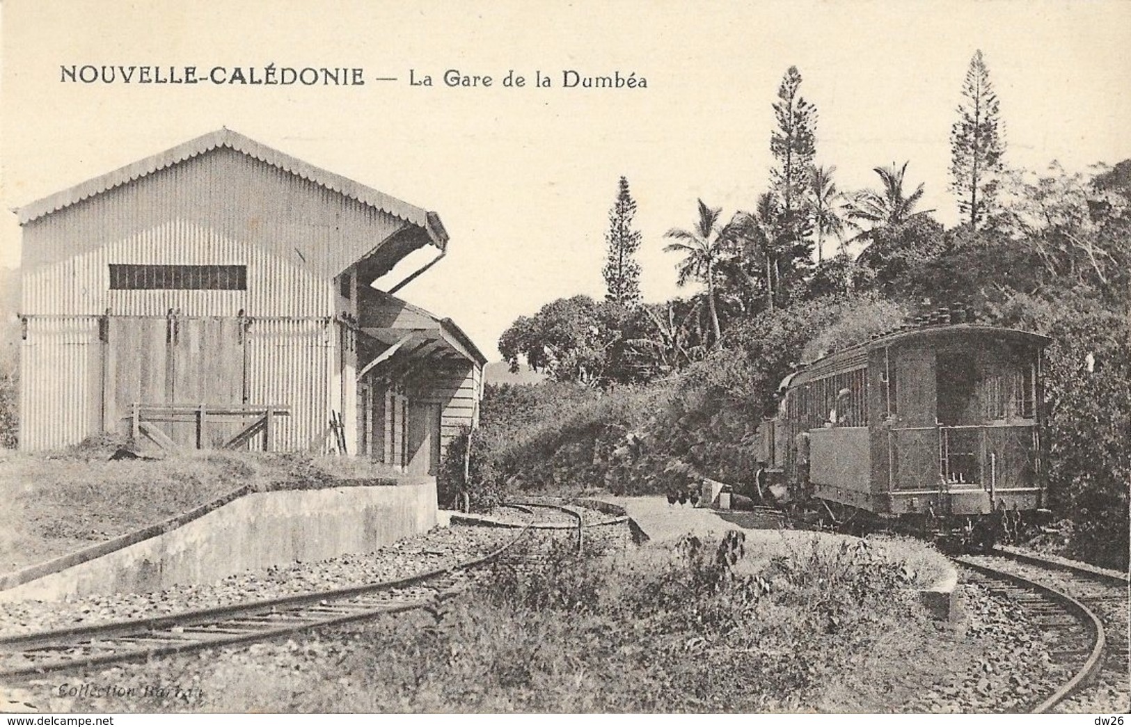 Nouvelle Calédonie - Chemin De Fer: Le Train Dans La Gare De Dumbéa - Collection Barrau - Nuova Caledonia
