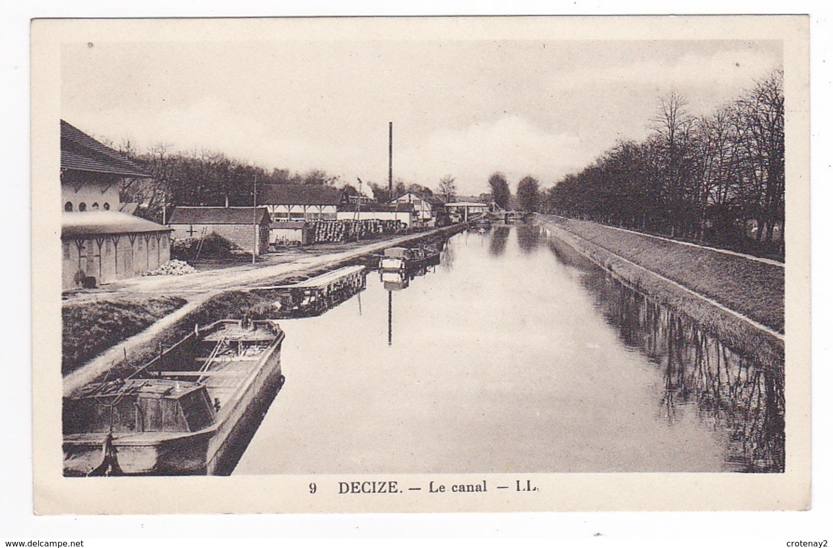58 Decize N°9 Le Canal Péniche Grande Cheminée - Decize