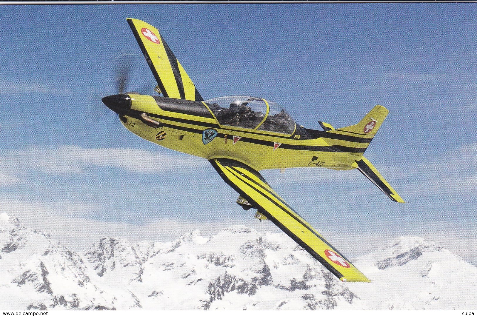 Pilatus PC-9 Au Dessus Des Alpes Grisonnes - 1946-....: Ere Moderne