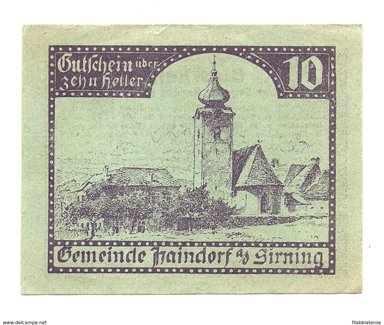 1920 - Austria - Haindorf A/d Sierning Notgeld N63   ----- - Austria