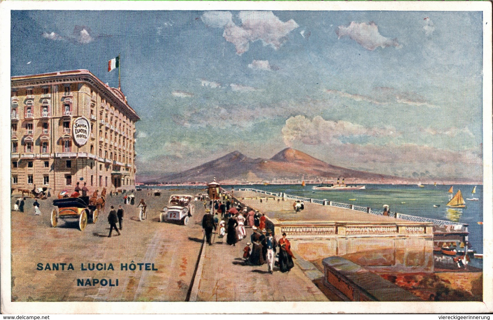 !  Alte Ansichtskarte Napoli, Neapel, Santa Lucia Hotel - Napoli (Naples)