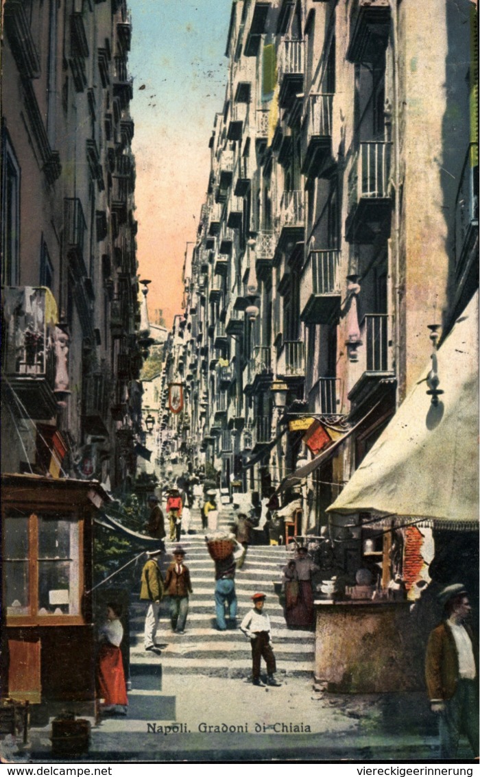 !  Alte Ansichtskarte Napoli, Neapel, Gradoni Di Chiaia, 1913, Italien - Napoli (Neapel)