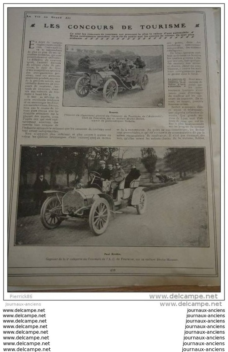 1906 TOUR DE FRANCE AUTOMOBILE - SAUT EN HAUTEUR - FETE DU PRADO A MADRID - CIRCUIT DE LA SARTHE / MEULAN VOILE - Autres & Non Classés